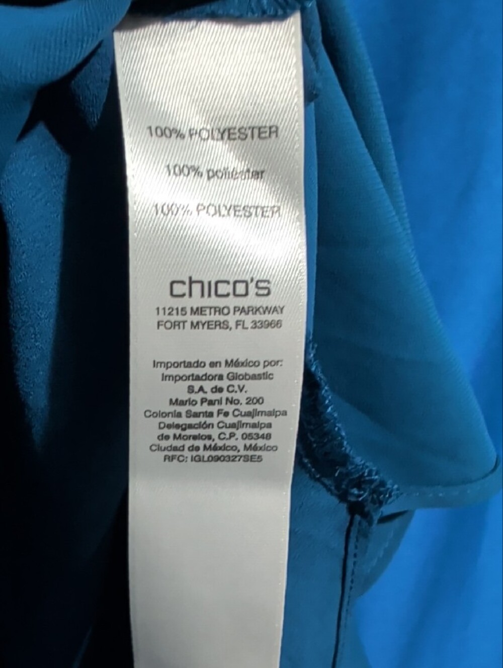 Chico's Women's Blue Button-Front Shirt Chico's 4 Or US 20/22 - Picture 6 of 7